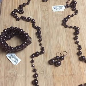 NWT brown jewelry set!